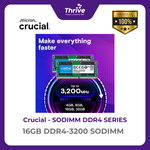 Load image into Gallery viewer, Crucial by Micron SODIMM SERIES 16GB DDR4-3200 SODIMM PC4-25600 3200 Mhz - CT16G4SFRA32A Limited Lifetime