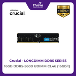 Load image into Gallery viewer, Crucial by Micron LONGDIMM SERIES 16GB DDR5-5600 UDIMM CL46 (16Gbit) PC5-44800 5600 Mhz - CT16G56C46U5