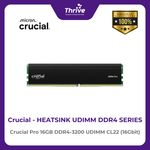 Load image into Gallery viewer, Crucial by Micron Heatsink DDR4 Series - Crucial Pro 16GB DDR4-3200 UDIMM CL22 (16Gbit) PC4-25600 3200 Mhz - CP16G4DFRA32A  Limited Lifetime
