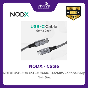 NODX USB-C to USB-C Cable 5A/240W - Stone Grey (1M) - K05112