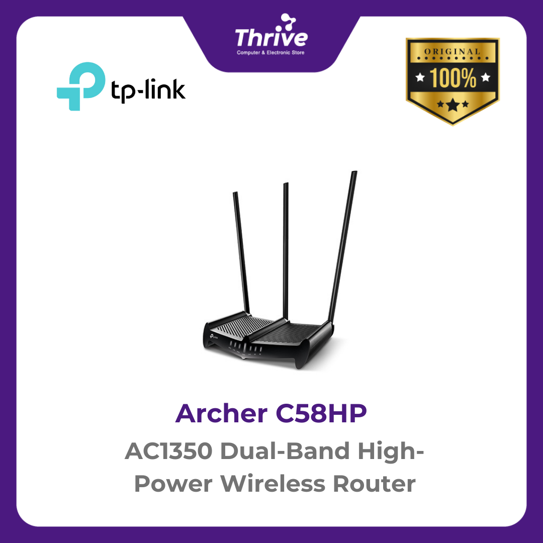 TP-LINK AC1350 Dual-Band High-Power Wireless Router - Sultan Store