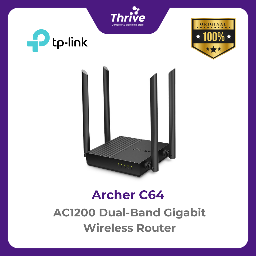 TP-LINK Archer C2 AC750 Dual Band Wireless AC Gigabit Router