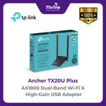 Load image into Gallery viewer, TP-LINK AX1800 Dual-Band Wi-Fi 6 High-Gain USB Adapter
