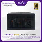 Load image into Gallery viewer, ET ColorStream Power 850 Full Modular - High Performance ATX Power Supply, 850W, RGB Fan, 80 Plus Bronze
