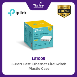 TP-LINK 5-Port Fast Ethernet LiteSwitch Plastic Case