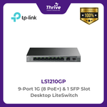 Load image into Gallery viewer, TP-LINK 9-Port 1G (8 PoE+) &amp; 1 SFP Slot Desktop LiteSwitch
