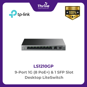 TP-LINK 9-Port 1G (8 PoE+) & 1 SFP Slot Desktop LiteSwitch