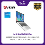 Load image into Gallery viewer, MSI MODERN 14 I5 1235 16GB 512GB W11+OHS 14.0FHD IPS BLIT 2Y SLV -C12MO.1282
