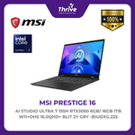 Load image into Gallery viewer, MSI PRESTIGE 16 AI STUDIO ULTRA 7 155H RTX3050 6GB/ 16GB 1TB W11+OHS 16.0QHD+ BLIT 2Y GRY -B1UDXG.225
