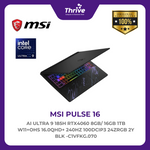 Load image into Gallery viewer, MSI PULSE 16 AI ULTRA 9 185H RTX4060 8GB/ 16GB 1TB W11+OHS 16.0QHD+ 240HZ 100DCIP3 24ZRGB 2Y BLK -C1VFKG.070
