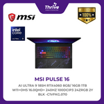 Load image into Gallery viewer, MSI PULSE 16 AI ULTRA 9 185H RTX4060 8GB/ 16GB 1TB W11+OHS 16.0QHD+ 240HZ 100DCIP3 24ZRGB 2Y BLK -C1VFKG.070
