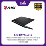 Load image into Gallery viewer, MSI KATANA 15 I7 13620H RTX4060 8GB/ 16GB 1TB W11+OHS 15.6QHD 165HZ 100DCIP3 4ZRGB 2Y BLK -B13VFK.1850