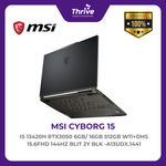 Load image into Gallery viewer, MSI CYBORG 15 I5 13420H RTX3050 6GB/ 16GB 512GB W11+OHS 15.6FHD 144HZ BLIT 2Y BLK -A13UDX.1441
