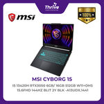 Load image into Gallery viewer, MSI CYBORG 15 I5 13420H RTX3050 6GB/ 16GB 512GB W11+OHS 15.6FHD 144HZ BLIT 2Y BLK -A13UDX.1441
