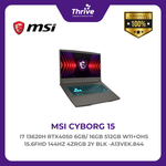 Load image into Gallery viewer, MSI CYBORG 15 I7 13620H RTX4050 6GB/ 16GB 512GB W11+OHS 15.6FHD 144HZ 4ZRGB 2Y BLK -A13VEK.844
