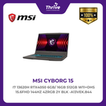 Load image into Gallery viewer, MSI CYBORG 15 I7 13620H RTX4050 6GB/ 16GB 512GB W11+OHS 15.6FHD 144HZ 4ZRGB 2Y BLK -A13VEK.844
