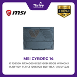 Load image into Gallery viewer, MSI CYBORG 14 I7 13620H RTX4060 8GB/ 16GB 512GB W11+OHS 14.OFHD+ 144HZ 100SRGB BLIT BLK -A13VF.025
