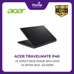 Load image into Gallery viewer, ACER TRAVELMATE P40 I5 1135G7 8GB 512GB W11+OHS 14.0FHD BLK -53.509K
