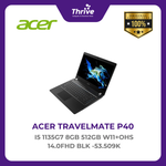 Load image into Gallery viewer, ACER TRAVELMATE P40 I5 1135G7 8GB 512GB W11+OHS 14.0FHD BLK -53.509K
