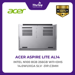 Load image into Gallery viewer, ACER ASPIRE LITE AL14 INTEL N100 8GB 256GB W11+OHS 14.0WUXGA SLV -31P.C3MH
