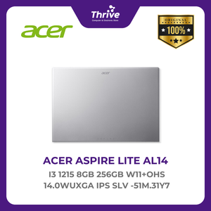 ACER ASPIRE LITE AL14 I3 1215 8GB 256GB W11+OHS 14.0WUXGA IPS SLV -51M.31Y7