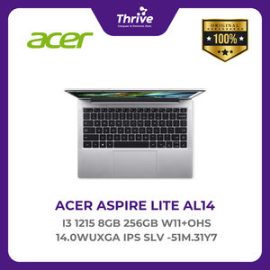 ACER ASPIRE LITE AL14 I3 1215 8GB 256GB W11+OHS 14.0WUXGA IPS SLV -51M.31Y7