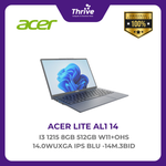 Load image into Gallery viewer, ACER LITE AL1 14 I3 1215 8GB 512GB W11+OHS 14.0WUXGA IPS BLU -14M.3BID
