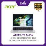 Load image into Gallery viewer, ACER LITE AL1 14 I3 1215 8GB 512GB W11+OHS 14.0WUXGA IPS SLV -14M.3SID
