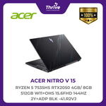 Load image into Gallery viewer, ACER NITRO V 15 RYZEN 5 7535HS RTX2050 4GB/ 8GB 512GB W11+OHS 15.6FHD 144HZ 2Y+ADP BLK -41.R2VJ
