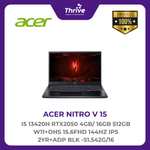 Load image into Gallery viewer, ACER NITRO V 15 I5 13420H RTX2050 4GB/ 16GB 512GB W11+OHS 15.6FHD 144HZ IPS 2YR+ADP BLK -51.542G/16
