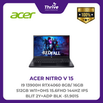 Load image into Gallery viewer, ACER NITRO V 15 I9 13900H RTX4060 8GB/ 16GB 512GB W11+OHS 15.6FHD 144HZ IPS BLIT 2Y+ADP BLK -51.901S
