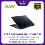 Load image into Gallery viewer, ACER PREDATOR HELIOS NEO 16 I7 13700HX RTX4060 8GB/ 16GB 1TB W11+OHS 16.0WQXGA 165HZ SRGB100 4ZRGB BLK -71.72DN
