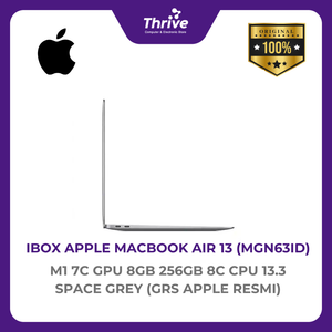 IBOX APPLE MACBOOK AIR 13 M1 7C GPU 8GB 256GB 8C CPU 13.3 SPACE GREY -MGN63ID