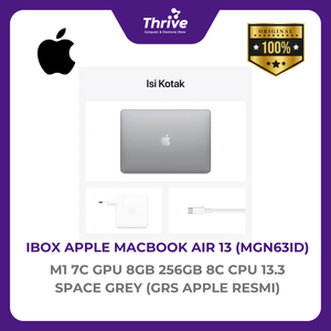 IBOX APPLE MACBOOK AIR 13 M1 7C GPU 8GB 256GB 8C CPU 13.3 SPACE GREY -MGN63ID