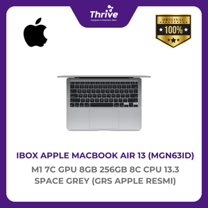IBOX APPLE MACBOOK AIR 13 M1 7C GPU 8GB 256GB 8C CPU 13.3 SPACE GREY -MGN63ID