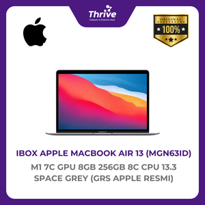 IBOX APPLE MACBOOK AIR 13 M1 7C GPU 8GB 256GB 8C CPU 13.3 SPACE GREY -MGN63ID