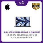 Load image into Gallery viewer, IBOX APPLE MACBOOK AIR 13 M2 8C GPU 8GB 256GB 8C CPU OS X 13.6 MIDNIGHT BLACK -MLY33ID
