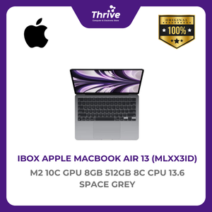 IBOX APPLE MACBOOK AIR 13 M2 10C GPU 8GB 512GB 8C CPU 13.6 SPACE GREY -MLXX3ID