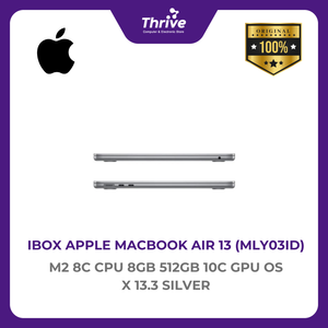 IBOX APPLE MACBOOK AIR 13 M2 8C CPU 8GB 512GB 10C GPU OS X 13.3 SILVER