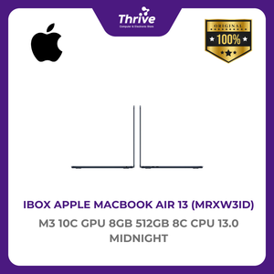 IBOX APPLE MACBOOK AIR 13 M3 10C GPU 8GB 512GB 8C CPU 13.0 MIDNIGHT -MRXW3ID