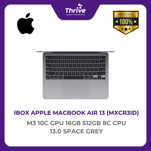IBOX APPLE MACBOOK AIR 13 M3 10C GPU 16GB 512GB 8C CPU 13.0 SPACE GRY -MXCR3ID