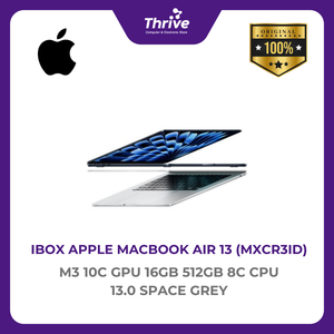 IBOX APPLE MACBOOK AIR 13 M3 10C GPU 16GB 512GB 8C CPU 13.0 SPACE GRY -MXCR3ID