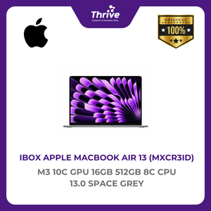 IBOX APPLE MACBOOK AIR 13 M3 10C GPU 16GB 512GB 8C CPU 13.0 SPACE GRY -MXCR3ID