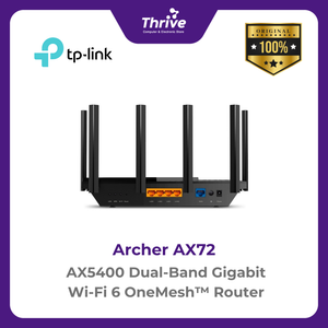 AX5400 Dual-Band Gigabit Wi-Fi 6 OneMesh™ Router - Archer AX72