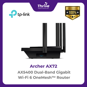 AX5400 Dual-Band Gigabit Wi-Fi 6 OneMesh™ Router - Archer AX72