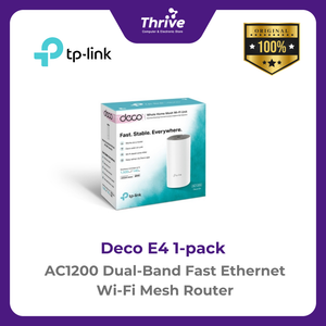 AC1200 Dual-Band Fast Ethernet Wi-Fi Mesh Router - Deco E4 1-pack