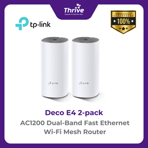 AC1200 Dual-Band Fast Ethernet Wi-Fi Mesh Router - Deco E4 2-pack