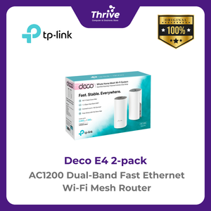 AC1200 Dual-Band Fast Ethernet Wi-Fi Mesh Router - Deco E4 2-pack