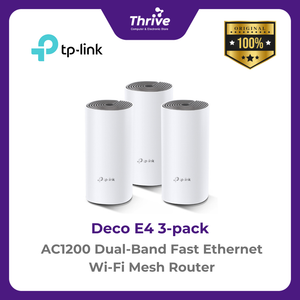 AC1200 Dual-Band Fast Ethernet Wi-Fi Mesh Router - Deco E4 3-pack