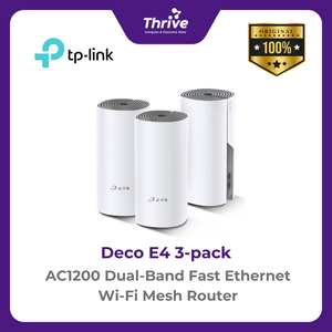 AC1200 Dual-Band Fast Ethernet Wi-Fi Mesh Router - Deco E4 3-pack